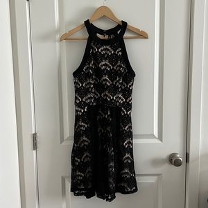 NWOT Speechless Lace Halter Neck Dress - Black (M)